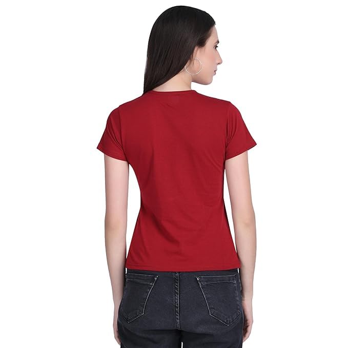 Image of Women Cotton Printed T-Shirt Combo Pack of 2 | Regular Fit Half Sleeve Round Neck Graphic Tees for Girls & Ladies | Women's Western Tops | Cute Trendy Print Summer Fashion T-Shirts
