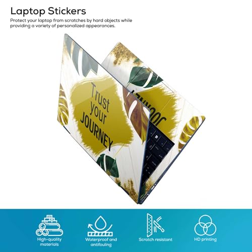 Image of Galaxsia Floral D27 Full Body Vinyl Laptop Skin /Sticker /Cover Upto 15.6 Inches Laptops Laminated-Removable-HD Quality Compatible for Hp-Dell-Sony-Lenovo-Asus etc.(15x10 Inches)