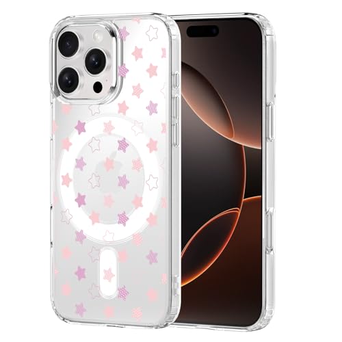MAYCARI iPhone 16 Plus�p�P�[�X�A���킢���J���t���Ȏ��F�̏����Ȑ��N���A���C�g�ѓd�b�P�[�X�AMagSafe�Ή��A�X�����t�B�b�g�����ϏՌ��ی�g�ѓd�b�J�o�[�A�����A���̎q����