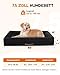 Upvilla Orthopädisches Hundebett XL, Hundekorb Waschbar mit Eierförmiger Kistenschaum，Wasserdicht Hundesofa mit rutschfeste Unterseite und Vierseitiges Kissen (Black, 117x76x19cm)