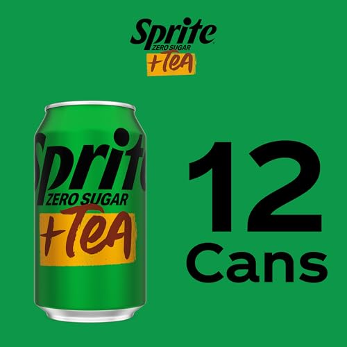 Image of Sprite + Tea Zero Sugar, Lemon-Lime and Tea Flavored Soda, 12 fl oz, 12 pack