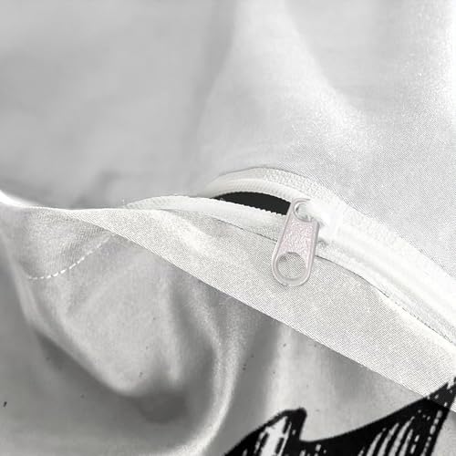 Housse de couette chèvre 140x200 parure lit microfibre ado confortable - 8