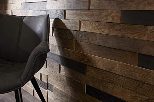 Timberwall - Landscape Collection Black Rock Desert - DIY Wood Wall Panel - Solid Wood Planks - Easy Peel and Stick Application - 9.8 Sq Ft - Thumbnail 6
