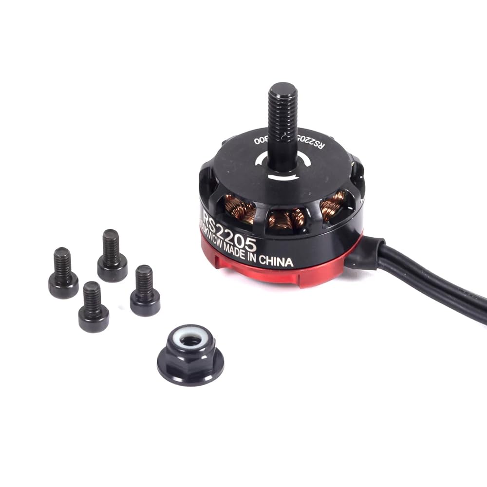 Yvxotrxnk Motore brushless 2205 2300KV 2-3S per aeroplano radiocomandato, 5 mm, fusto CW CCW High Thrust FPV Racing Multicopter Motor (2205-CW-1PCS)