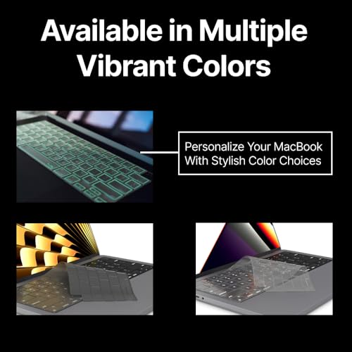 Kuzy Clear Premium MacBook Pro 14 inch Keyboard Cover M4 16" 2025 2024 2023 M3 M2 M1 Pro Max - MacBook Air 13 inch Keyboard Cover 15" M4 - A3240 A3241 A3401 A3403 A3114 A3113 - US Layout TPU, Clear by Kuzy - Image 8