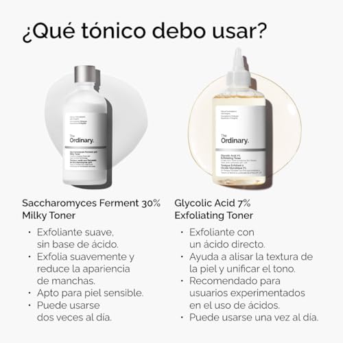 The Ordinary Glycolic Acid 7% Exfoliating Toner, Tónico Exfoliante con Ácido Glicólico, Tónico diario iluminador y suavizante para un tono de piel más uniforme, 240 ml - imagen 6
