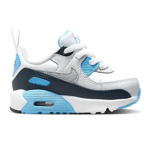 Nike Air Max 90 EasyOn Baby/Toddler Shoes (HF6359-100, Shown: White/Baltic Blue/Armory Navy/Wolf Grey) Size 54