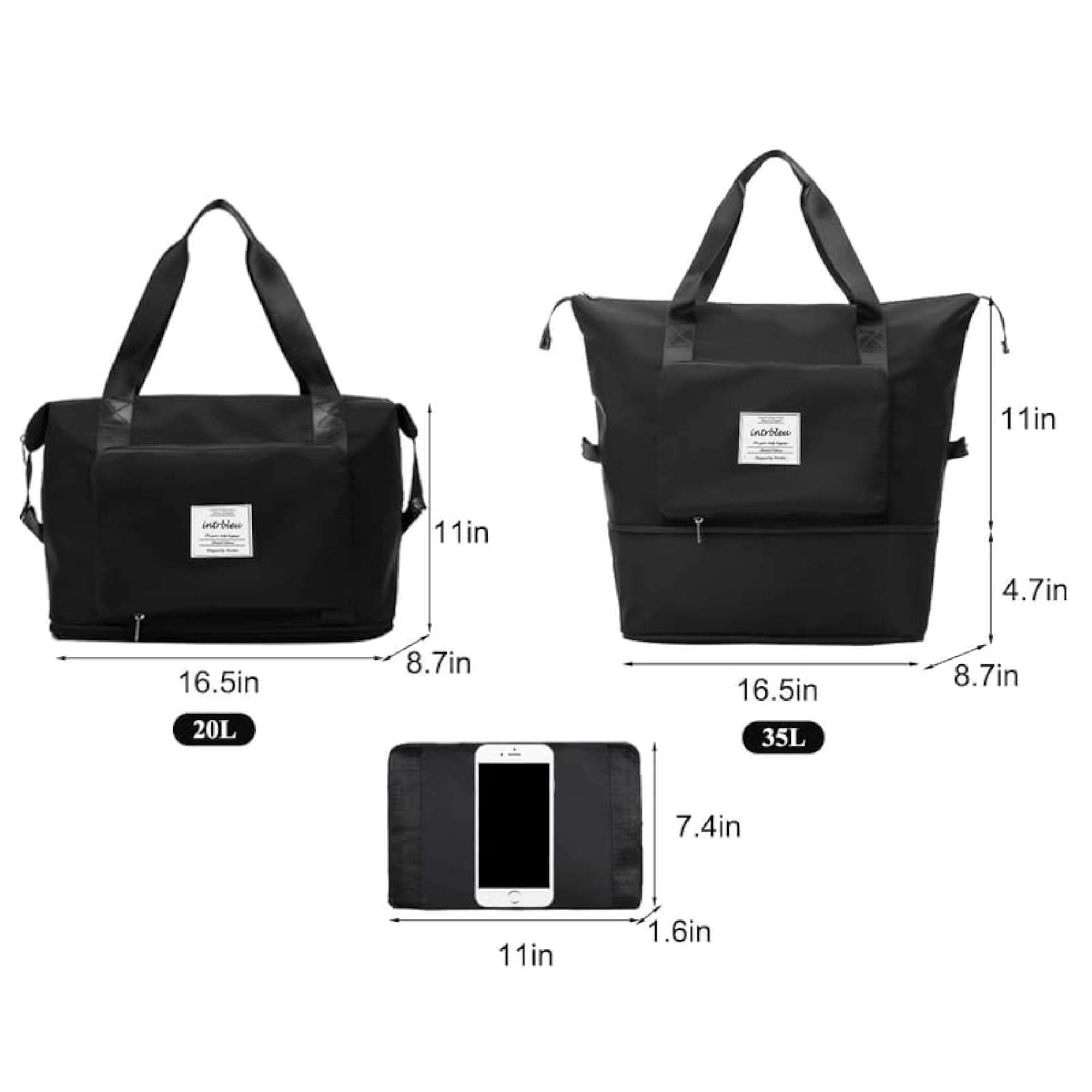Portable Travel Duffel Bag, Lightweight and Waterproof