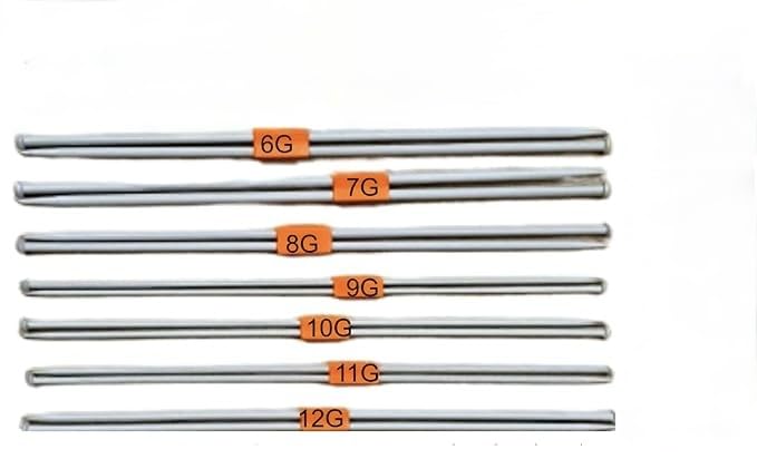 NTGS Knitting Pins Set, Lightweight Aluminium, 25cm Long, Sizes 6-12, Quicknit Point, Non-Stain Length 25cm-image-36