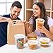 AOZITA 48 Sets Plastic Deli Food Containers With Lids, 8 oz 16oz 32oz Variety pack, Airtight Food Storage Containers, Freezer/Dishwasher/Microwave Safe, Soup Containers For Takeout Food Storage