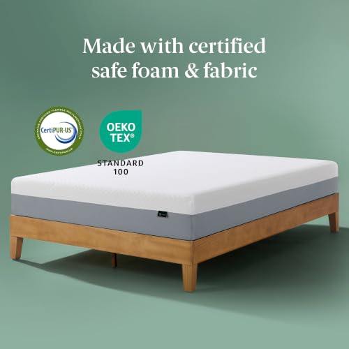 Image of Zinus 8 Inch Green Tea Essential Memory Foam Mattress [New Version], Queen, Fiberglass Free, Medium Feel, Breathable Airflow Memory Foam, Certified Safe Foams & Fabric, Mattress in A Box