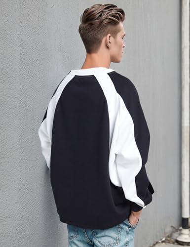 EMMIOL Oversized Crewneck Sweatshirts for Men Vintage Graphic Pullover Loose Fit Streetwear Long Sleeve Top3