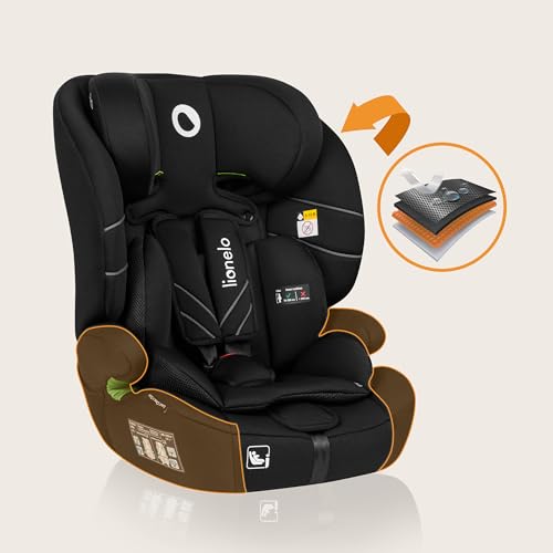 LIONELO LEVI ONE I-SIZE Silla infantil de coche 76-150 cm, Grupo 1 2 3, Protección Lateral, Reposacabezas ajustable de 10 etapas, Reposabrazos Cómodos, Respaldo Extraíble, R129 i-Size - imagen 7