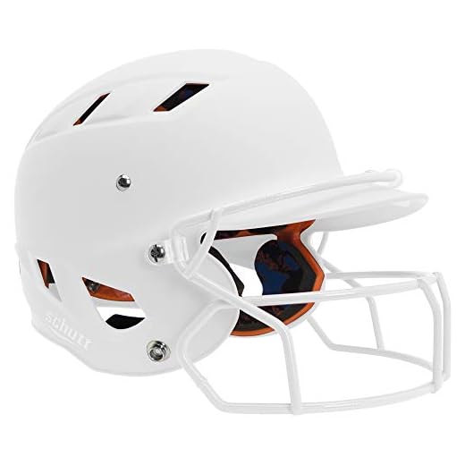 Schutt Sports Senior (Varsity) AiR 4.2 Softball Batter's Helmet with Faceguard, White Matte Clear