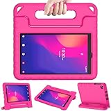LTROP Alcatel Joy Tab 2 Case, Kids Case for Alcatel Joy Tab 2 Tablet 8 inch 2020 (Model: 9032Z), Shockproof Convertible Handle Stand Case for Metrobyt-Mobile Alcatel Joy Tab 2 Tablet 8” 2020, Rose