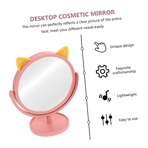 Ipetboom 2pcs Espejo Maquillaje Portátil de Mesa miniatura 7