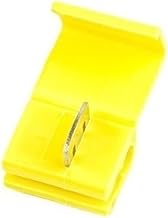 25 terminales de crimpado for cableado eléctrico AWG22-10, conector rápido con cierre rojo, azul y amarillo, conector de empalme rápido (rojo)(Yellow)