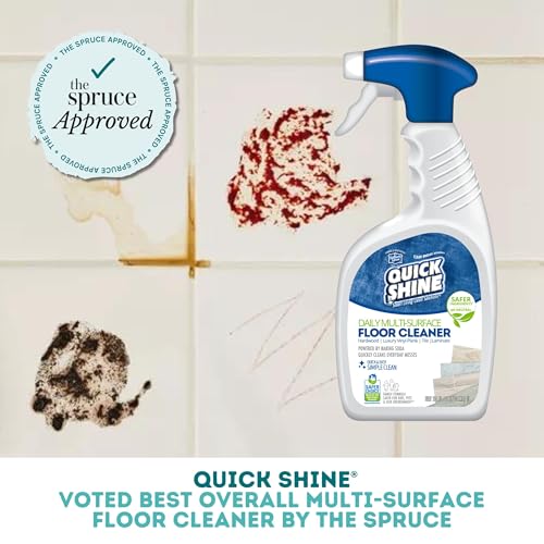 Quick Shine Multi Surface Floor Cleaner Daily Care 24oz | Plant-Based, Ready to Use, Dirt Dissolving, Streak Free, No Rinse | Use on Hardwood, Laminate, Luxury Vinyl Plank, Tile & Stone | Safer Choice