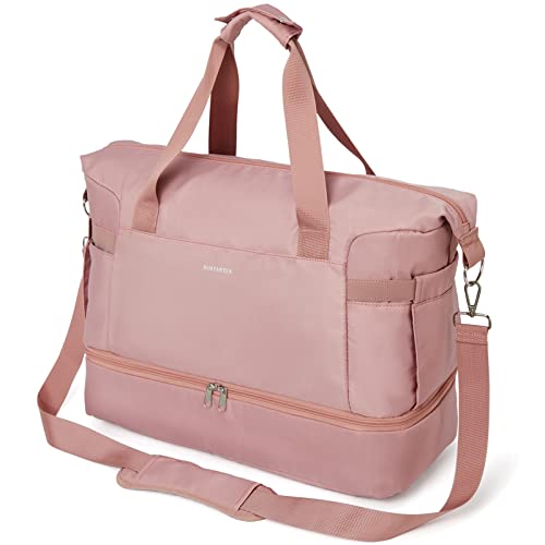 Bostanten Gym Bag For Women Weekender Bags Travel Duffle Carry On Duffel Overnight Bag With Shoe Compartment Sports Workout Hospital Bags #TOP11
