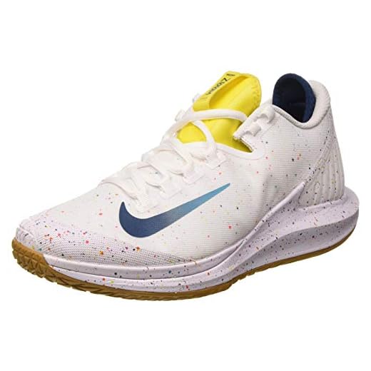 Nike W Nikecourt Air Zoom Zero HC, Zapatilla de Tenis para Mujer, White Valerian Blue Oracle Aqua OPTI Yellow Wheat, 42 EU