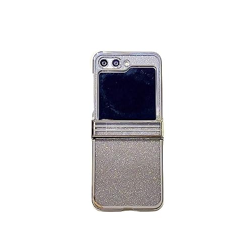 Coque Galaxy Z Flip 5 antichoc en silicone souple transparent avec finition argent