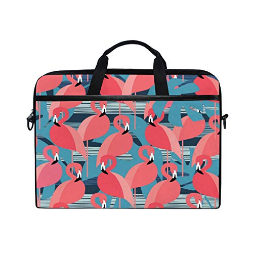 Sac ordinateur portable 14-15.6 pouces antichoc et imperméable motif flamant rose
