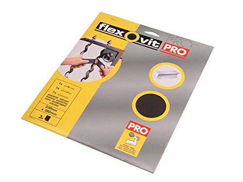 Image of Saint Gobain 63642526306 Saint Gobain 63642526306 Flexovit Fine Emery Sheets (Pack of 3)