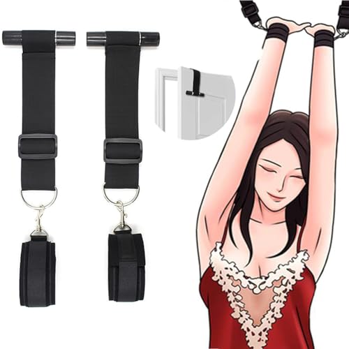 BDSM Fessel Sex Kits Bondage Set Hängende Handgelenksschellen Türfesseln Spielzeug mit 2 verstellbaren Handschellen SM Set Sexspielzeug Fesseln