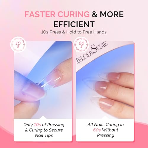 Image of MelodySusie 2Pcs*20g Solid Nail Glue Gel, Super Strong & Long Last Soft Gel Nail Tips Glue for Acrylic Fake Nails, 3D Nail Art, Nail Gem, Soak off UV & LED Lamp Needed, Home DIY & Salon