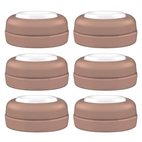 Image of Maymom Screw Lids Aka Travel Caps with Rewritable Sealing Disc Compatible with Avent, Maymom Wide Mouth Bottles; Cap Replace Avent Natural Bottle Sealing Ring and Sealing Disc, 6pcs. (Brown)