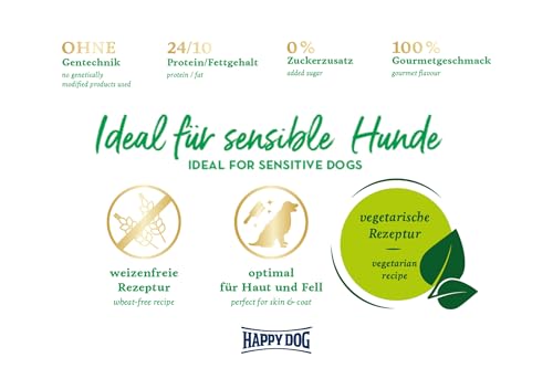 Happy Dog Sensible India - M - Trockenfutter, Hundefutter - Geschmacksrichtung Reis, Erbsen & Kurkuma - 2x10kg