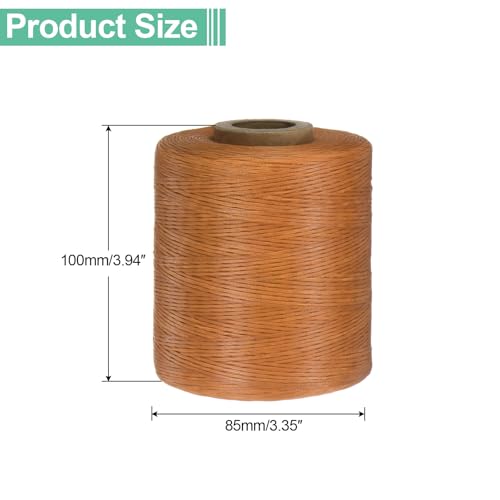 Hilo encerado plano 0.8 mm 1061 yardas poliéster uxcell miniatura 2