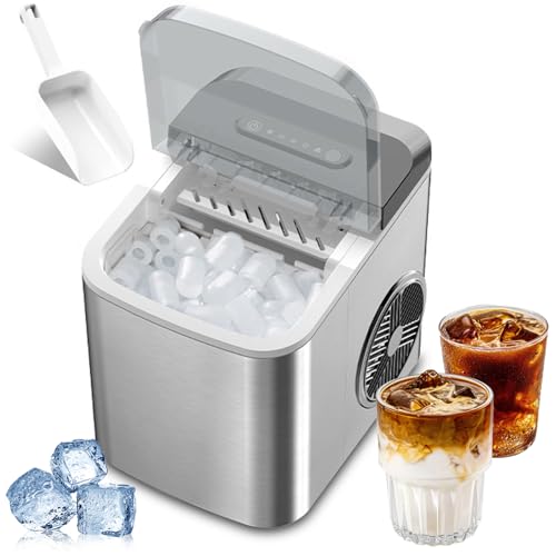 Fabricadora de hielo portátil acero inoxidable 220V miniatura 1