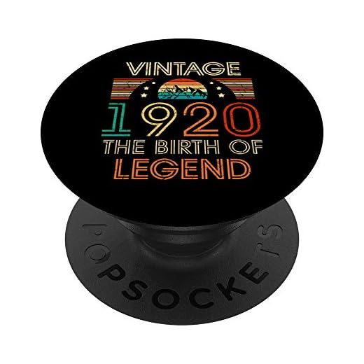 Retro Vintage 1920 100 Regalos de cumpleaños 100 años de ant PopSockets Agarre y Soporte para Teléfonos y Tabletas