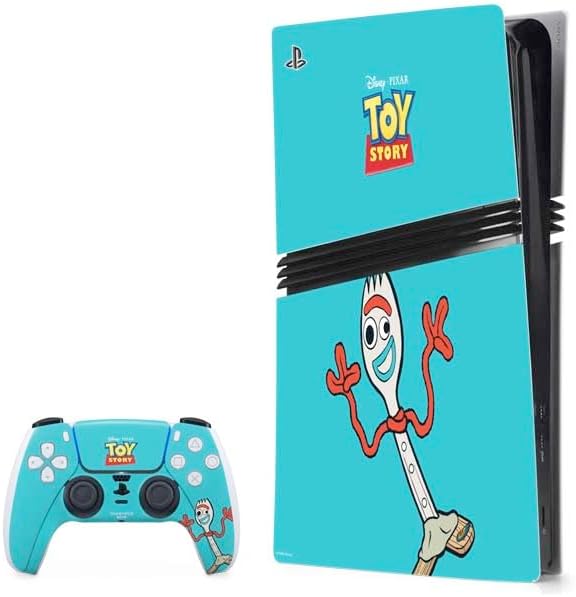 Skinit Decal Gaming Skin Compatible with PS5 Pro Bundle - Officially Licensed Disney Toy Story Forky Design