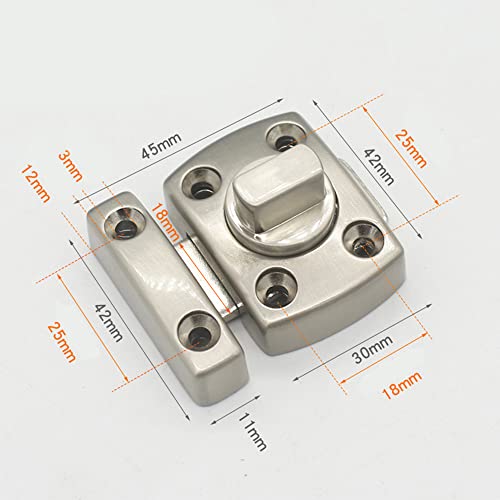 Bolt Latch Rotating Door Latch Gate Latch Door Latch Latch Lock Bathroom Door Latch Stainless Steel Brushed Finish Applicable To Various Doors- #TOP6