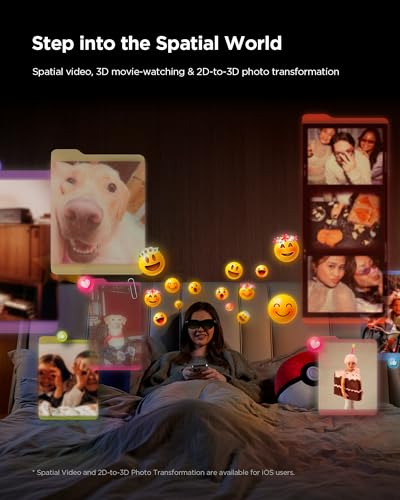 undefined RayNeo Air 3s AR/XR Glasses - 201'' 1200 Nits 120Hz HueView 2.0 Video Display Glasses, Smart Gaming Glasses for iPhone 16,15/Android/Mac/Switch 2/PS5/SteamDeck-3S-Silver の商品画像 5