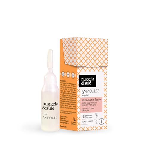 Nuggela & Sulé Ampolla Multivitamina-Energy - Brillo & Vitalidad. Con Cáscara de Limón y Glucógeno Marino. Ilumina y Nutre el Cabello al Instante. Efecto Flash. Tratamiento para 1 semana. 1 x 10 ml