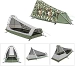 GEERTOP Lightweight 1 Person Bivy Tent 3 Season Waterproof Single Man Backpacking Tent for Camping Hiking Outdoor Backpack Travel
