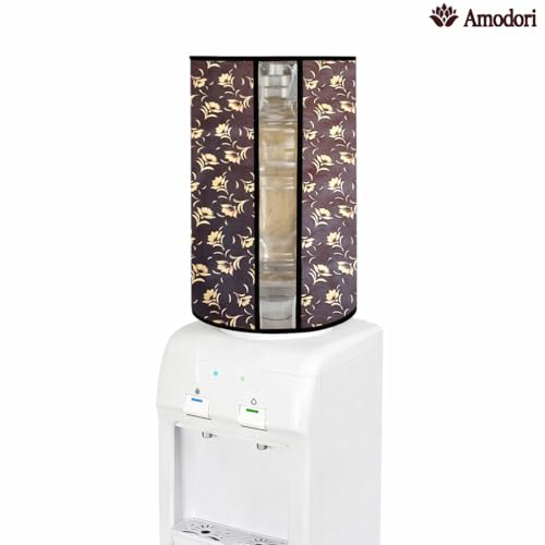 Image of Multicolor 20 Litre Water Dispenser Bottle Cover | Waterproof & Dustproof PVC Fabric | Reusable Protective Cover for 20L Water Can (floral-23)