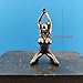 Black Brass Sexy Kneeling Posture Yoga Posture Beauty Female Girl Statue,Metal Yoga Nude Woman Sculpture Figurines Miniatures Body Art Crafts Desktop Car Ornaments