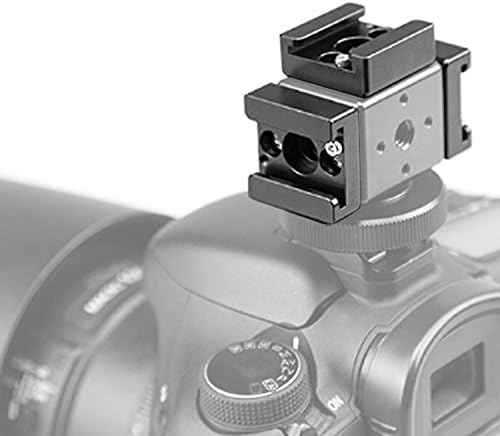 Anwenk Cold Shoe Mount Adapter Cold Shoe Bracket Standard Shoe Type w/1/4" Thread Hole for Camera DSLR Flash Led Light Monitor Video and More