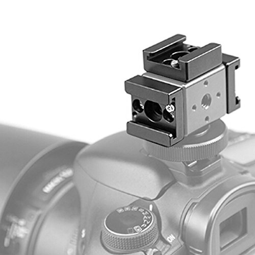 Cold Shoe Mount Adapter Cold Shoe Bracket Standard Shoe Type With 1/4" Thread Hole For Camera Dslr Flash Led Light Monitor Video And More #TOP6