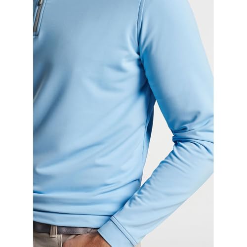 PETER MILLAR Mens Quarter Zip Knitwear, S, Blue4