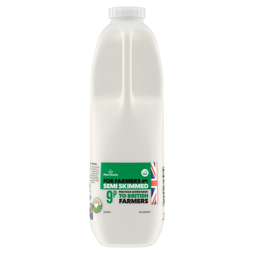 Morrisons Semi Skimmed Milk, 2 Pints/1.136 Litres