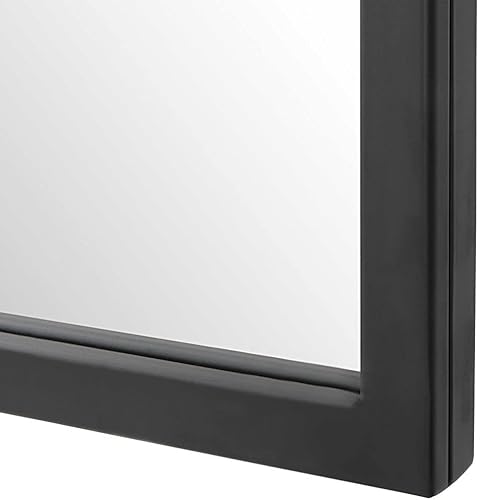 Miniatura 5 de Kenitra - Espejo de pared de metal negro mate de 24 x 40 pulgadas