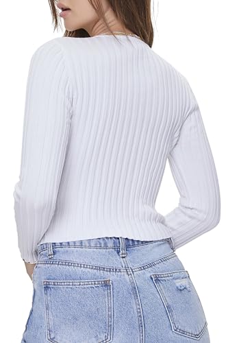 Forever 21 Women's Ribbed Knit Cardigan Sweater3