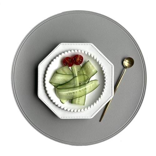 Sets de table gris de 38 cm par 6 pour sublimer vos repas