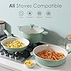 SENSARTE Nonstick Ceramic Cookware Set Large 13-Piece, Healthy Pots and Pans Set Dishwasher Safe, Non-toxic Kitchen Cooking Set with Stay-Cool Handles, Induction Compatible, PFAS Free, Green #3