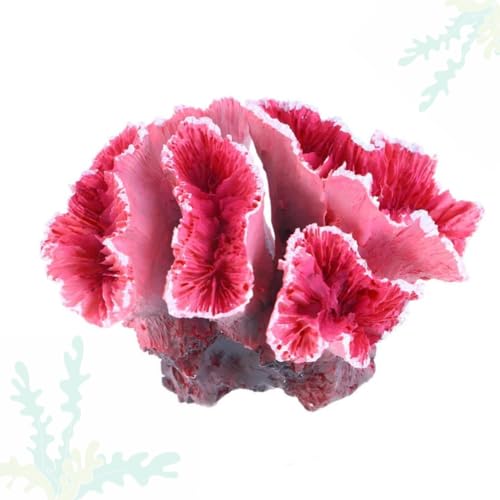 Aormuie Fake Artificial Simulation Pink Coral Aquarium Decoration Underwater Plants Non-Toxic Landscaping Fish Tank Landscaping Ornament Pink Coral